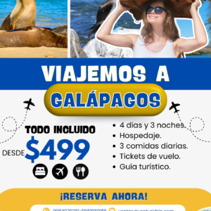 🌋 Tour a Galápagos – Todo Incluido | Desde $499 | Venturix Trip
